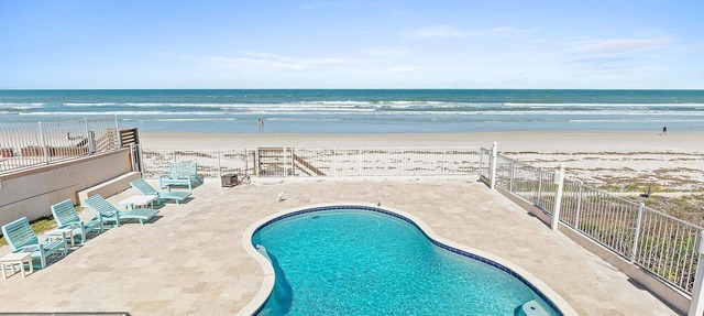 Beachfront Escape w/Private Pool & Deck | Ocean Views & Beach Access in Daytona Beach