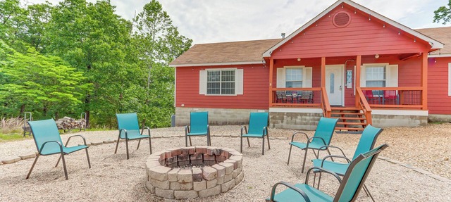 Fire Pit w/Great View! Beaver Lake Home by Marina in Eureka Springs