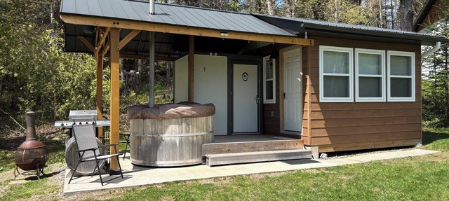 Forested Tiny Home Retreat | wood fired Hot Tub | indr/outdr Shower | Rail Trail in Minden hills