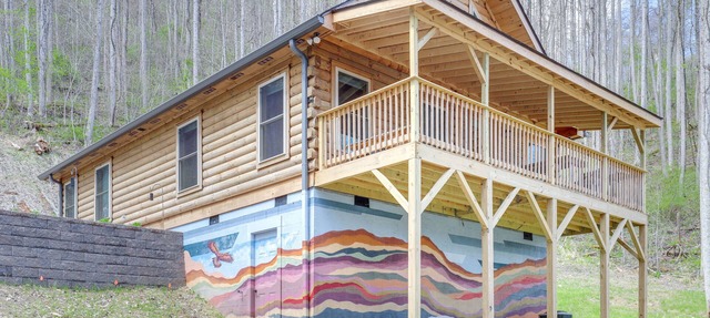 Furnished Deck & Fire Pit: Serene Marshall Cabin! in Marshall